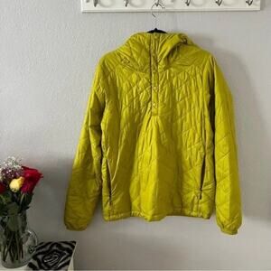 NAU Chartreuse Quilted Hoodie Pullover Jacket